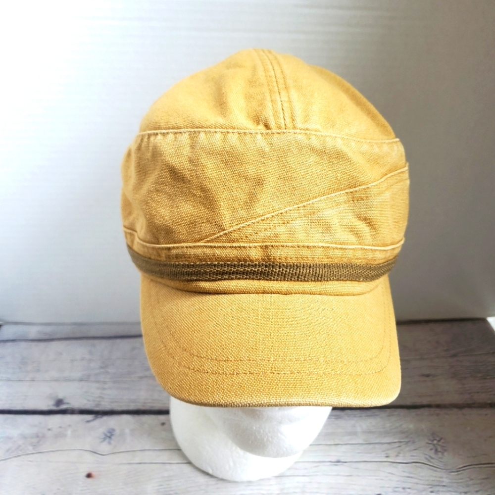 CAP MEN'S TAN/BROWN TRIM 100%COTTON VELCRO BACK
